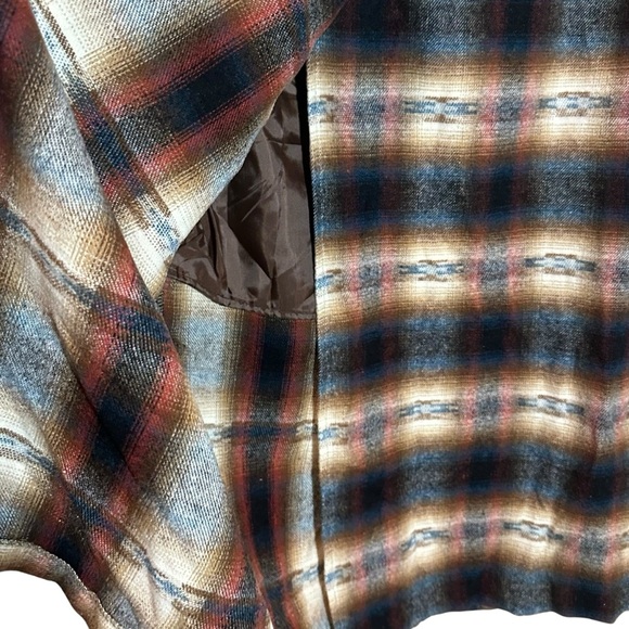 Vtg 90s No.4 EXP Jeans Multicolor Western Wool Wrap Skirt Italy Women Size 13/14 - Picture 6 of 11